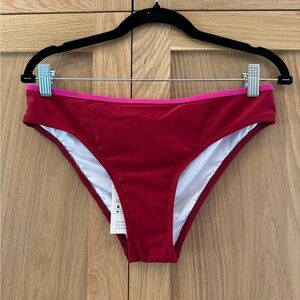 Cupshe Red and Pink Bikini Bottom